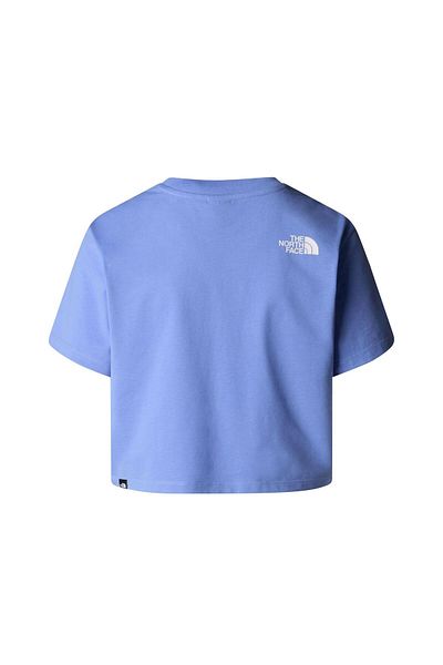 THE NORTH FACE Women's Simple Dome Cropped Relaxed T-Shirt Nf0A87U40Yi1 Blue-Xl