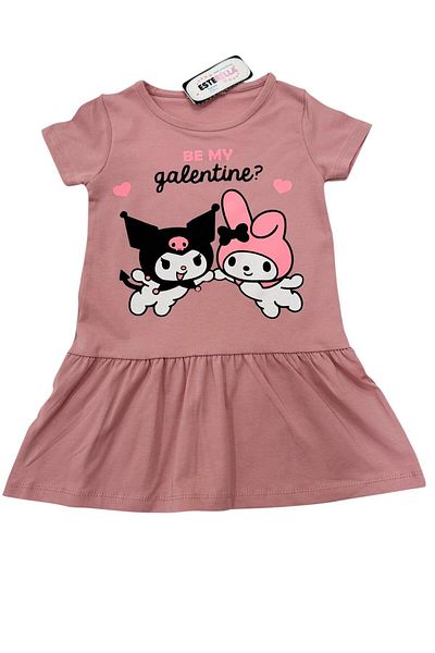 Esterella Girl's Character Printed Dress /Combed Cotton Girl's Dress/ Girl's Short Sleeve Summer Dress