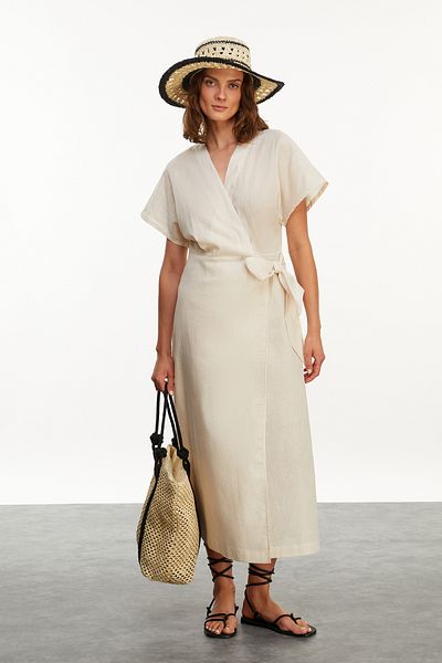 Mudo Midi Double Breasted Dress with Tieing Detail