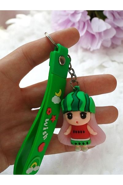 VerdeHome Watermelon Hat Keychain and Figure Cute Design, Gift and Fun Accessory for Kids