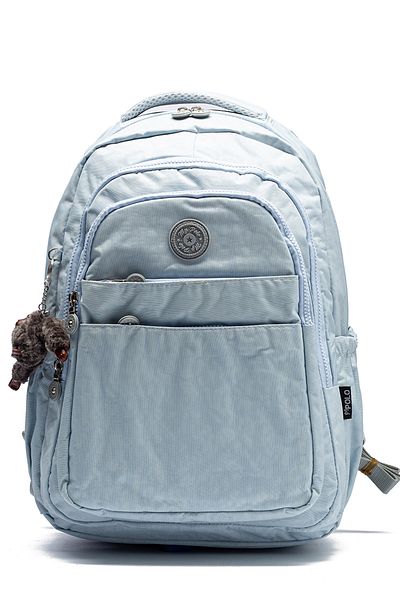Go Veform Rucsac de zi cu zi și de școală din țesătură șifonată impermeabilă cu mai multe buzunare MYP8610 Ice Grey