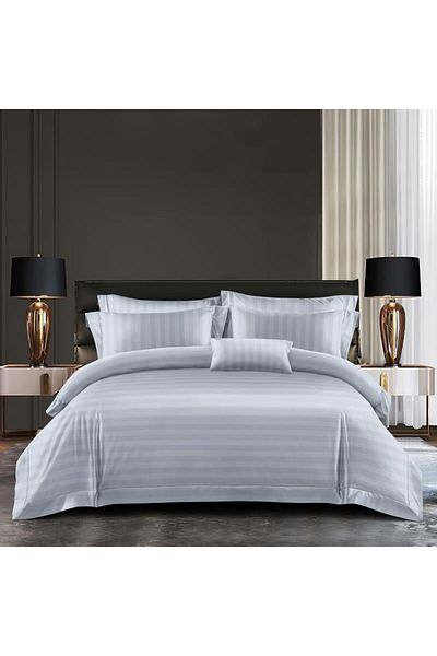 OEM Damask Bedding Set, Gray, UNI, 6 Pieces, 230 x 250 cm, 4 Pillowcases