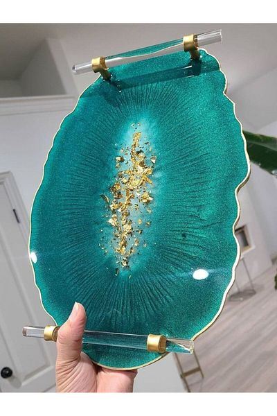 Home Handmade Resin Tray,Modern Epoxy Presentation,Decorative Resin Home Accessories,Personalized Tray
