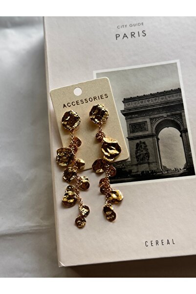 shop Gold Tasarım Sallantılı Uzun Küpe (10 cm)