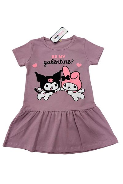 Esterella Girl's Character Printed Dress /Combed Cotton Girl's Dress/ Girl's Short Sleeve Summer Dress