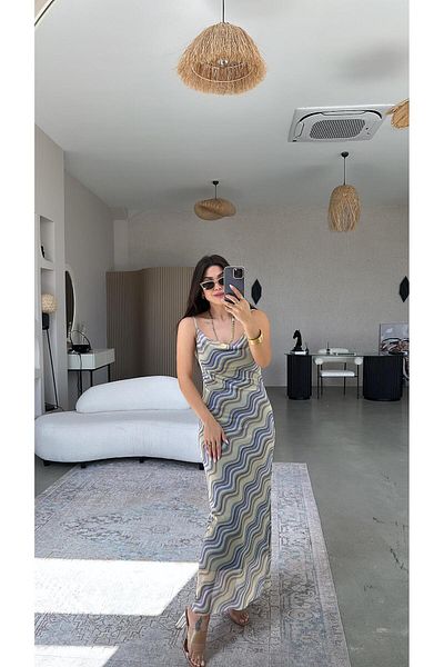 Buket Teke Rochie de degaje cu model verde apă