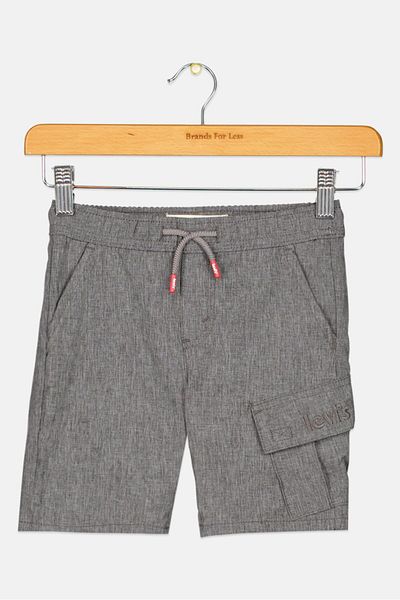 Levi's Kids Boy Heather Basic Slim Shorts, Charcoal