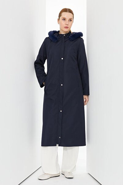 Günay Karaca Kışlık Kadın Araboy Kaban Su İtici Kumaş 20230