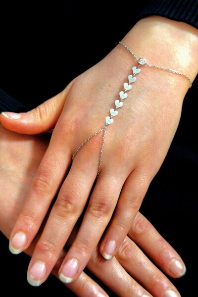 Söğütlü Silver Gümüş rodyumlu zirkon taşlı kalp pullu şahmeran SGTL12813RODAJ