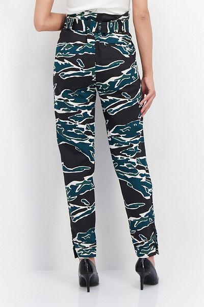 G-Star Women Regular fit Camouflage Non-stretchable Cargo Pants, Green Combo