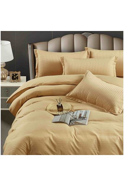 OEM Damask Bedding Set, Beige, UNI, 6 Pieces, 230 x 250cm, 4 Pillowcases