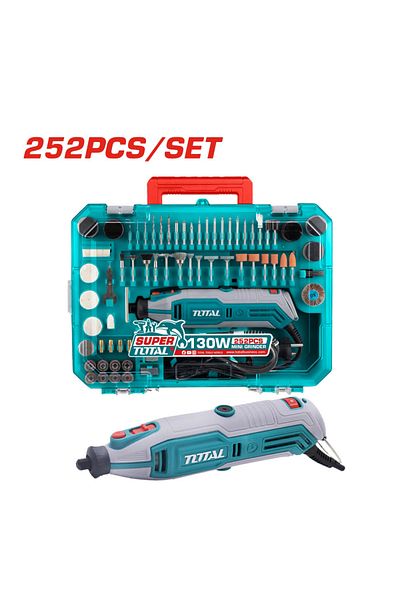 TOTAL Machine Cutting And Carving Electric 130 Watts Contains 252 Pieces TG5133261