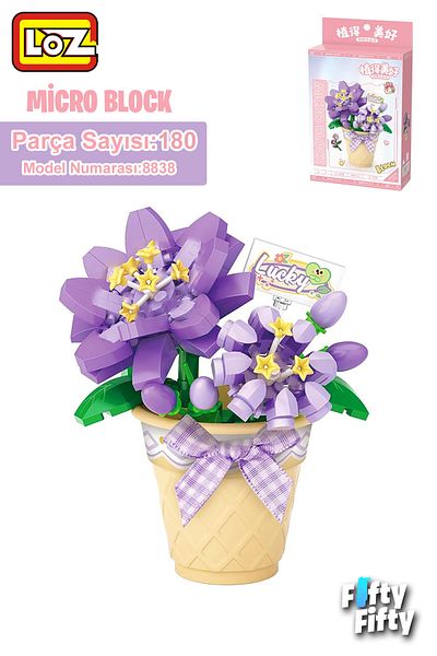 Vagonlife Loz Micro Block Series Flower Bouquet 180 Pieces Toy Building Set Fflz-8838