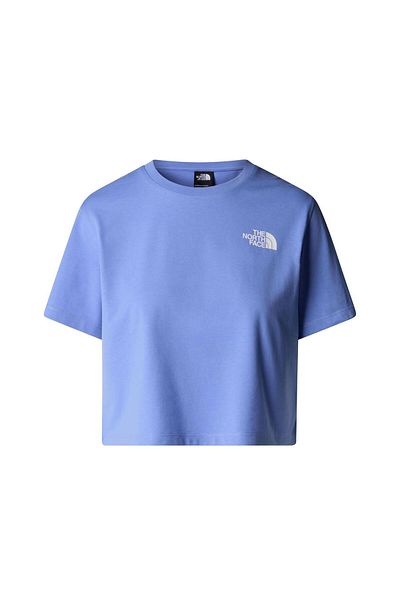 THE NORTH FACE Women's Simple Dome Cropped Relaxed T-Shirt Nf0A87U40Yi1 Blue-Xl