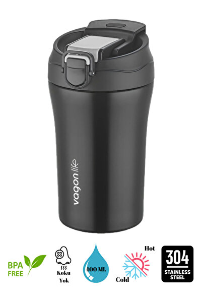 Vagonlife Sıcak Serisi Frosty Mug Kahve Bardağı 400 ml (Pipetli/pipetsiz kull...