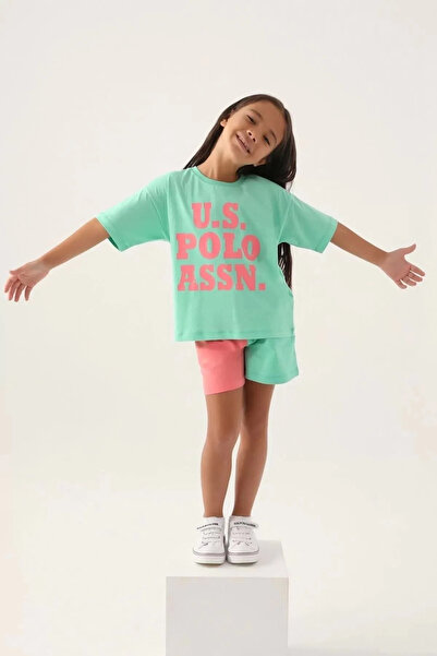 U.S. Polo Assn. U.S. Polo Assn. Us1816 Girl's Licensed Shorts Set