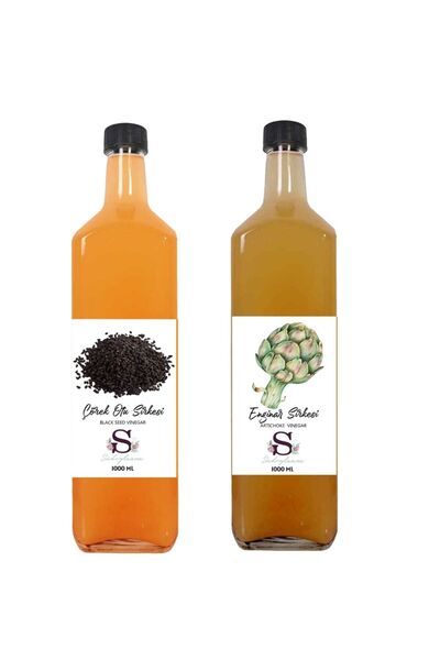 Süheylaana Doğal Çörek Otu Sirkesi 1000 Ml - Doğal Enginar Sirkesi 1000 Ml