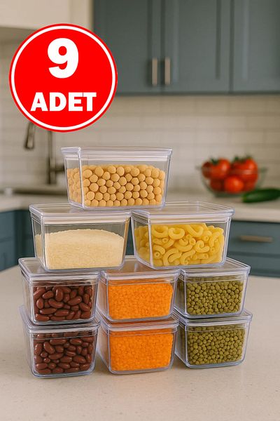Phigo 9 Pieces 300 ml Vacuum Storage Container Airproof, Leakproof, Odor Proof, Food Storage Box