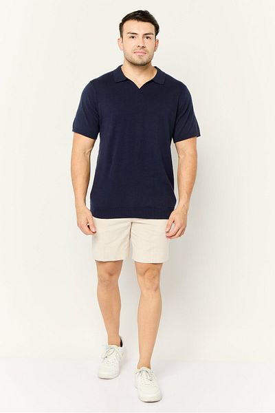 Esprit Men Regular Fit Solid Chino Shorts, Beige
