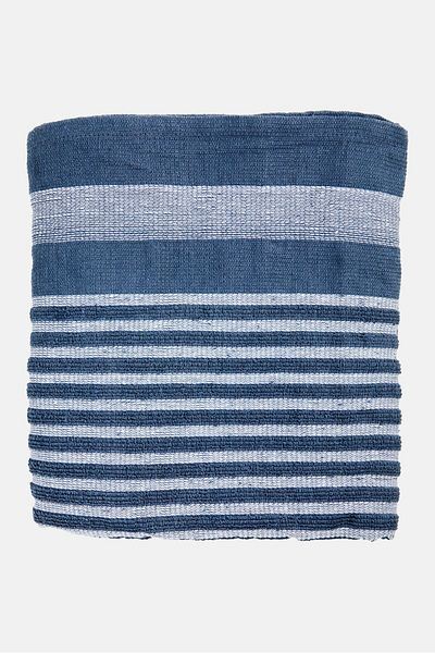 Muy Mucho Textured Bath Towel 160 L X 97 H Cm, Blue