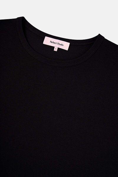 Reflect Studio Μαύρο Βασικό Modal T-shirt