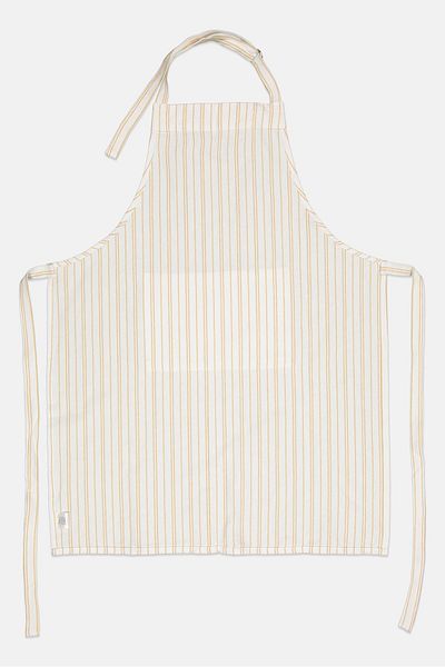 YOTO Adjustable Stripped Kitchen Apron, White
