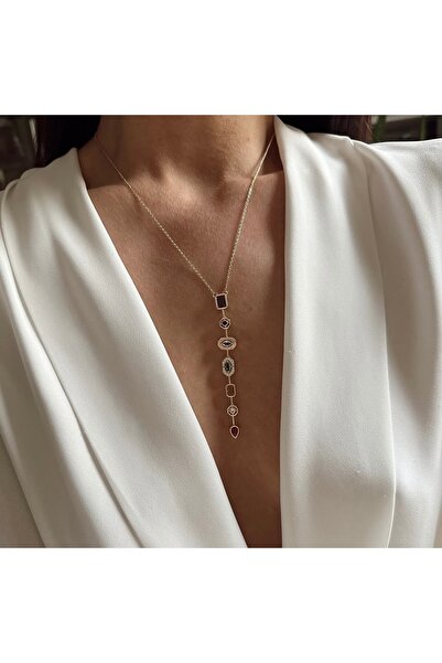 SU PERİSİ TAKI BİJUTERİ Vip Series Gold Y Model Necklace