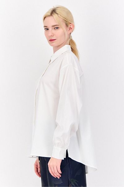 Esprit Women Regular Fit Solid Casual Shirts, White