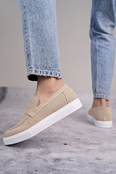 Zerenyus SLW180 Estilo X Laceless Suede Ανδρικά καθημερινά αθλητικά κλασικά παπούτσια - κρέμα