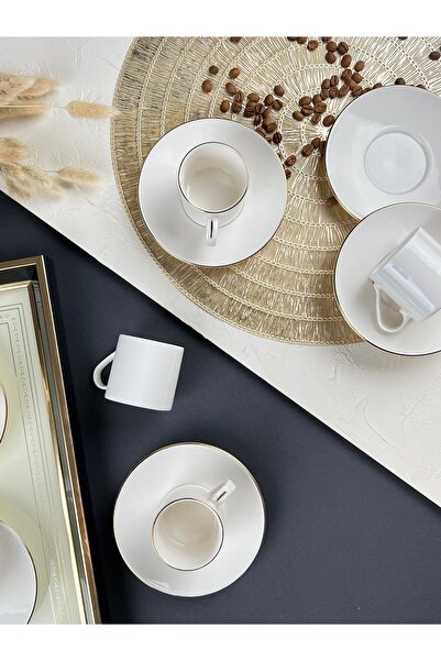 PORSER Lumina Gold 4 Piece Coffee Cup Set for 2 People