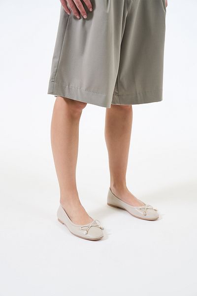 Louis Cardy Balerini de damă Lessie Beige din piele naturală