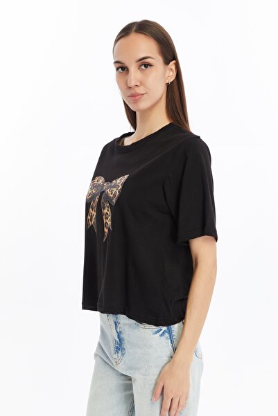 CNR TEKSTİL Women's Tee with Bow