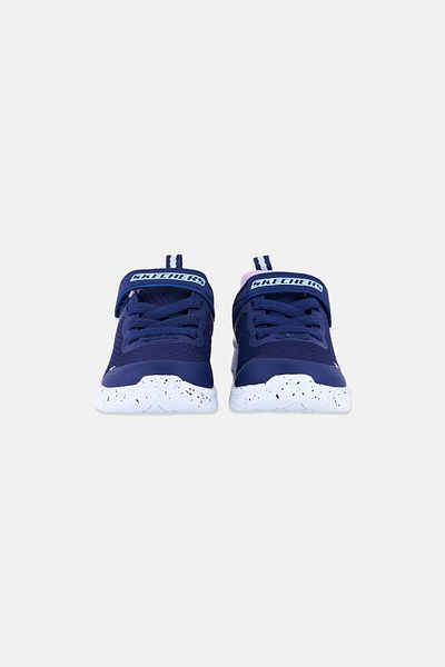 SKECHERS Toddlers Boy Eco Fun Velcro Closure Shoes, Navy