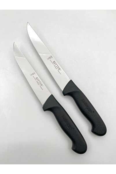Solingen Kasap Bıçağı Seti 2 Adet Siyah