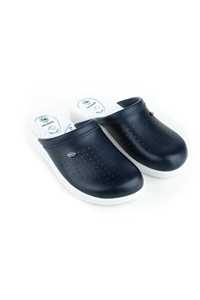 GEZER 04768-24 Papuci Sabo pentru bărbați, albastru marin și alb