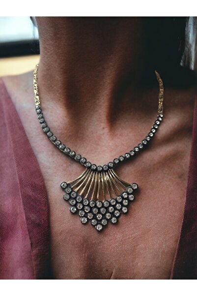 FAYRA ACCESSORIES Elmas Kaburga Tasma Kolye