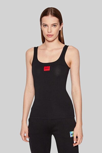 Hugo Boss Slim Fit Askılı Kadın Siyah Bluz Siyah