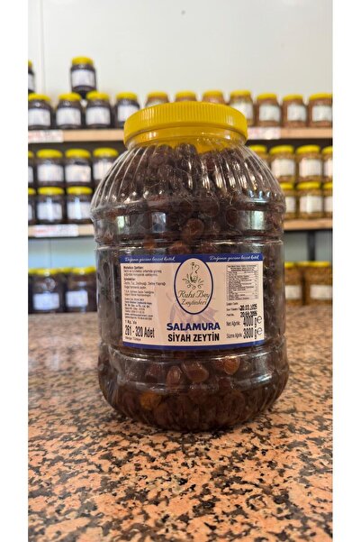 RUHİ BEY ZEYTİNLERİ Iri Salamura Siyah Zeytin 4 Kg