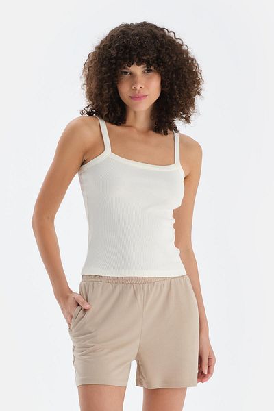 Dagi Ecru Strappy Camisole Tank Top