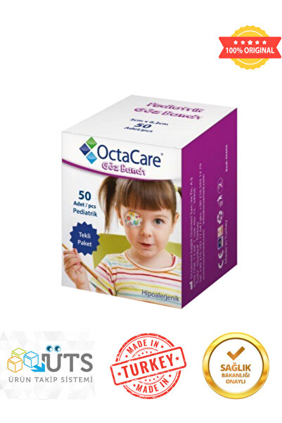 Octacare Pediatrik Göz Bandı 5 cm X 6.2cm 50'li KIZ
