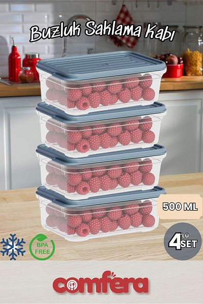 BAGER MARKET 500 ml 4 Color Brush Containers, Can Be Used in Surface Organization Seat and Cold Kitchen.