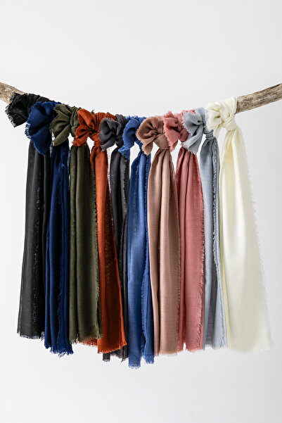 Wega Moda 12 li Dağıtmalık Flamlı Tülbent Yazma Seti - 100x100 cm, Pamuklu, 12 Farklı Renklerde Başörtüsü,