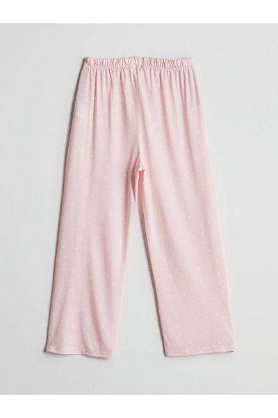 LC Waikiki Lcw Dream Pink Elastic Waist Polka Dot Women's Pajama Bottoms
