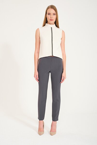 Mimya Gri Normal Bel Sigaret Pantolon 5923