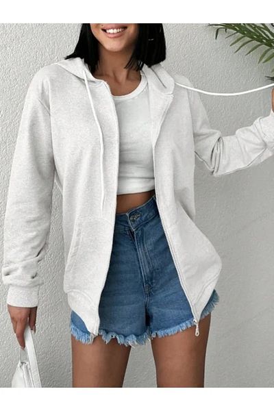 Miyalon Ζακέτα Unisex φούτερ με κουκούλα με φερμουάρ