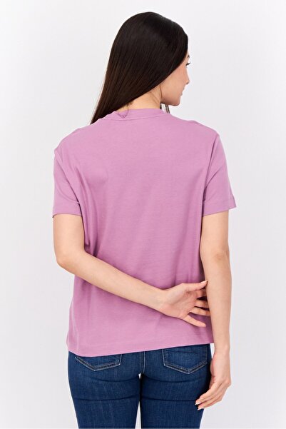 Esprit Women Crew Neck Short Sleeve Floral Print T-Shirt, Pink