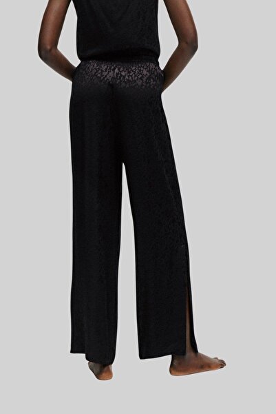 HUGO Kadın Imzalı Jakarlı Logolu Pijama Bluz Siyah