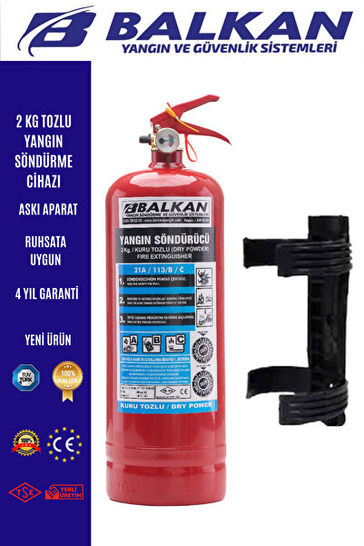 Balkan Ticaret 2 KG TOZLU YANGIN TÜP VE ASKI APARATI
