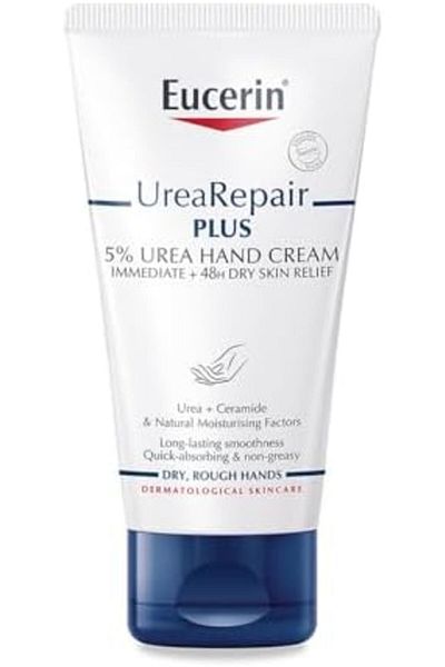 Eucerin UreaRepair Plus 5% Urea Hand Cream with Ceramides, Daily Moisture, Suitable for Mature & Dia