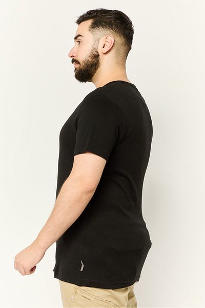 French Connection Men 3 Pack Crew Neck Short Sleeve Brand Logo T-shirt, Black